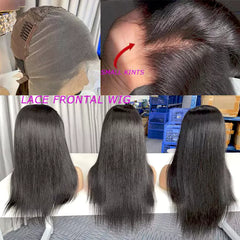 Natural Color Silky Straight Virgin Hair 13x4 Lace Frontal Wig