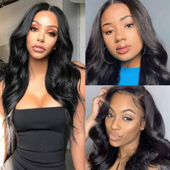Natural 100 Percent Virgin Human Hair 13x4 Lace Frontal Wig Body Wave