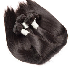Virgin Brazilian Hair Extension Natural Color Silky Straight Bundles