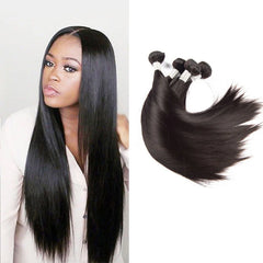 Virgin Brazilian Hair Extension Natural Color Silky Straight Bundles